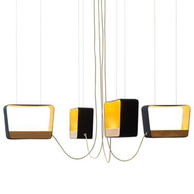 Moyen Rectangle Eau de Lumiere LED Chandelier