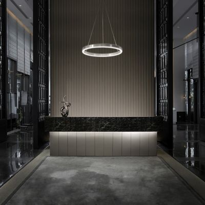 Shown in Brushed Aluminium finish, 24 Inch