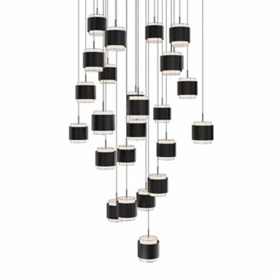 Banded LED Square Multi-Light Pendant
