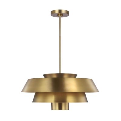 Visual Comfort Modern Burk 3 Wide 1-Light Aged Brass Round Spot Light