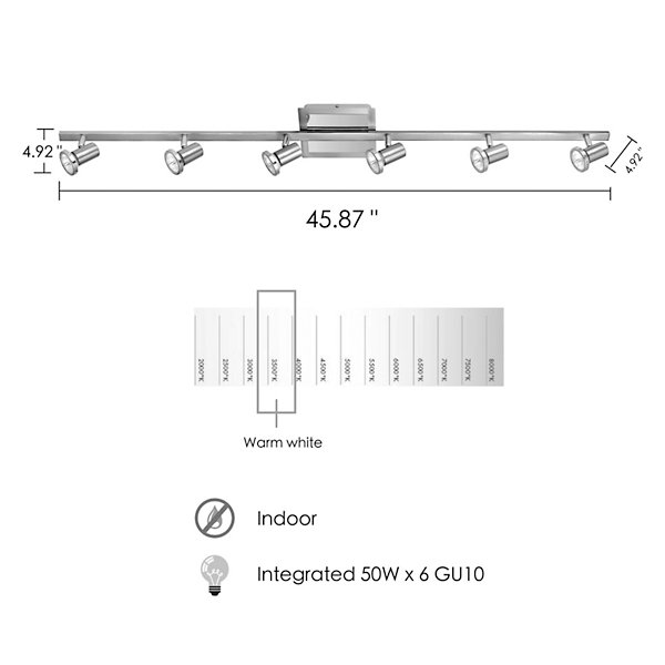 Rottelo Adjustable Wall Track Lighting