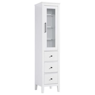 Brentford Bath Storage Glass Cabinet