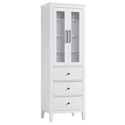 Brentford Bath Storage Glass Cabinet