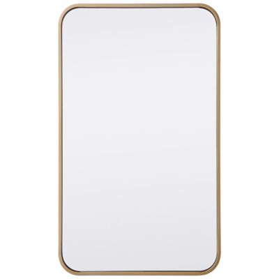 Evermore Soft Corner Metal Rectangular Vanity Mirror