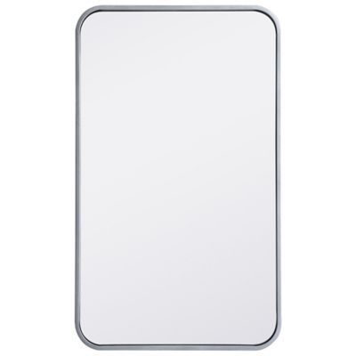 Evermore Soft Corner Metal Rectangular Vanity Mirror