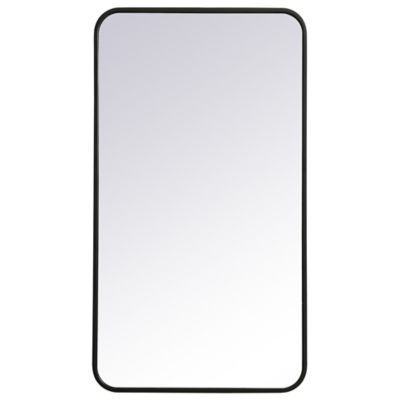 Evermore Soft Corner Metal Rectangular Vanity Mirror