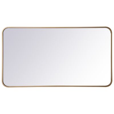 Evermore Soft Corner Metal Rectangular Vanity Mirror