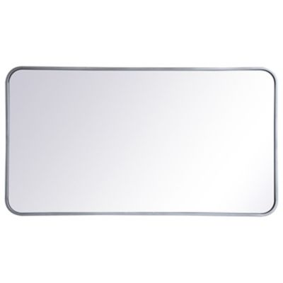 Evermore Soft Corner Metal Rectangular Vanity Mirror