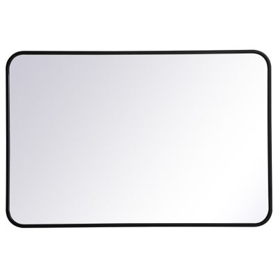 Evermore Soft Corner Metal Rectangular Vanity Mirror