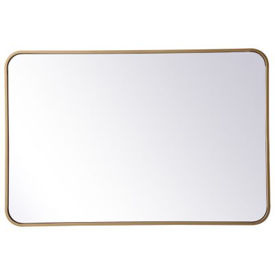 Evermore Soft Corner Metal Rectangular Vanity Mirror