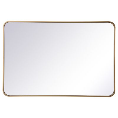 Evermore Soft Corner Metal Rectangular Vanity Mirror