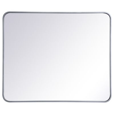 Evermore Soft Corner Metal Rectangular Vanity Mirror