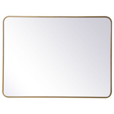 Evermore Soft Corner Metal Rectangular Vanity Mirror