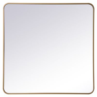 Evermore Soft Corner Metal Rectangular Vanity Mirror