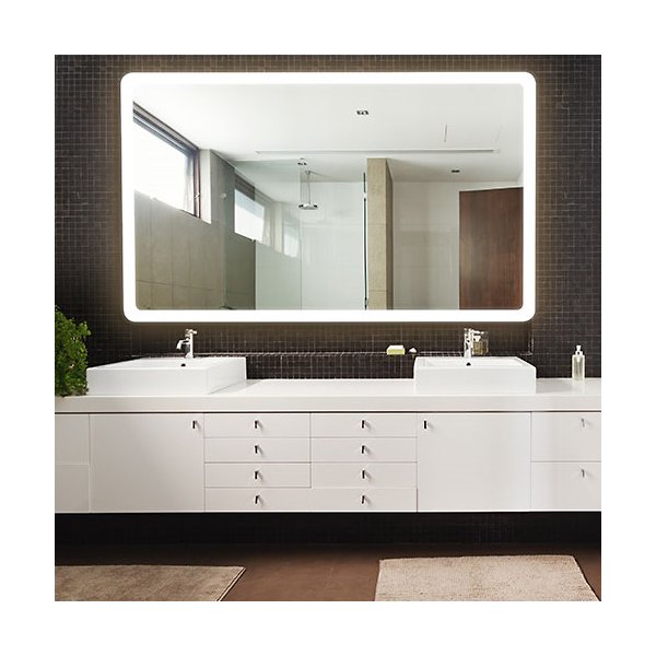 Eyla Radius LED Lighted Mirror with Keen® One Touch Dimming