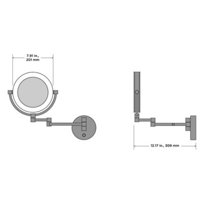 Charm LED Makeup Mirror by Electric Mirror at