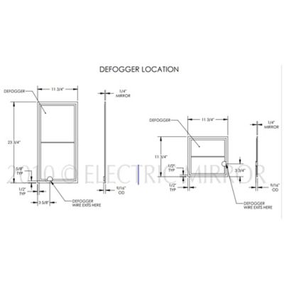 Aqua InShower Fog Free Mirror by Electric Mirror at
