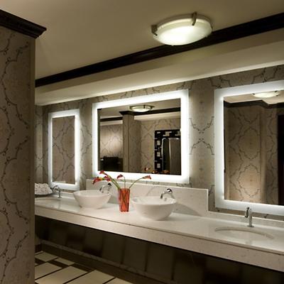 Silhouette LED Lighted Mirror with Keen Dimming Technology