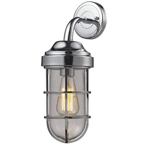 Seaport Cylindrical Wall Sconce (Chrome) - OPEN BOX RETURN
