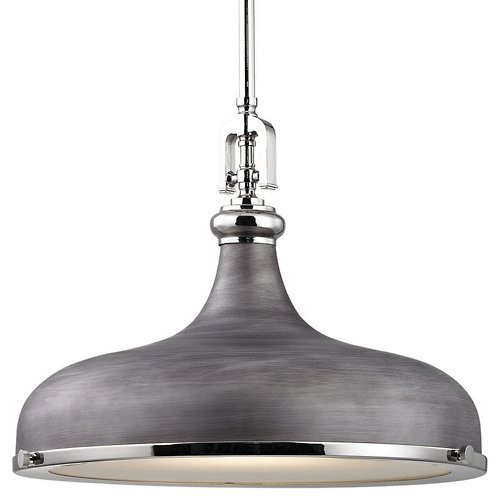 Rutherford Pendant(Nickel & Weathered Zinc/18 Inch)-OPEN BOX