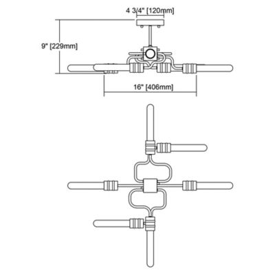 Transit SemiFlushmount by ELK Lighting at