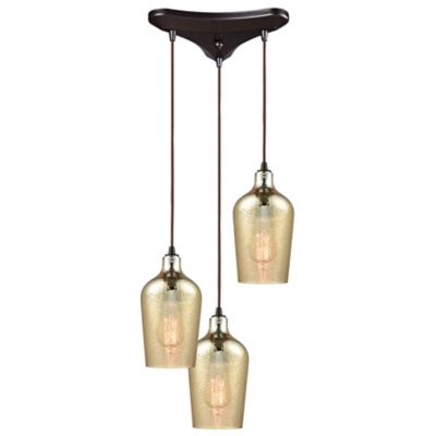 Hammered glass deals pendant light