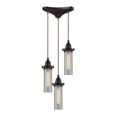 Fulton Multi-Light Pendant with Smoke Glass