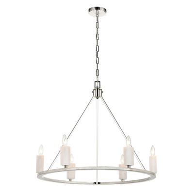 White Stone Chandelier