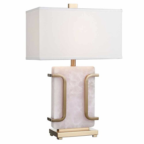 Archean Pink Quartz Table Lamp(Pink w/ Cafe Bronze)-OPEN BOX