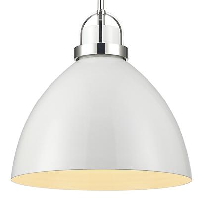 Somerville Pendant (White with Polished Nickel) - OPEN BOX