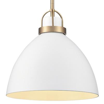 Somerville Pendant (Matte White with Brushed Gold)-OPEN BOX
