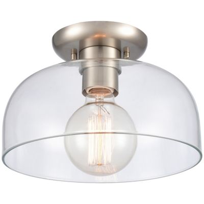 Brewer Semi Flushmount (Brushed Nickel with Glass)-OPEN BOX