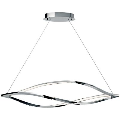 Meridian Chrome LED Linear Suspension