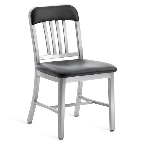 Navy Semi-Upholstered Chair