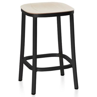 1 Inch Counter Stool, Wood Seat