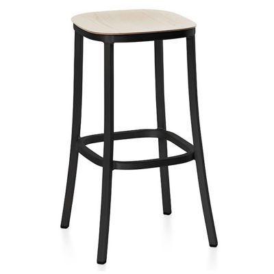 1 Inch Barstool, Wood Seat