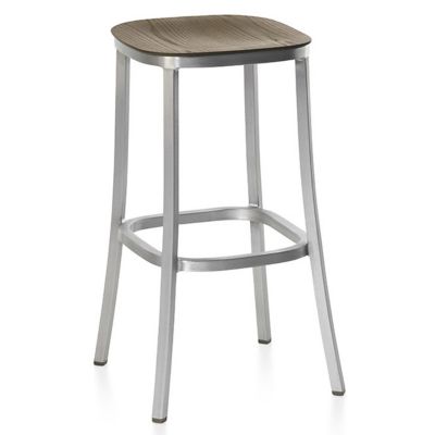 1 Inch Barstool, Wood Seat
