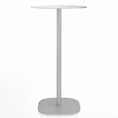 2 Inch Flat Base Bar Table, Round Top
