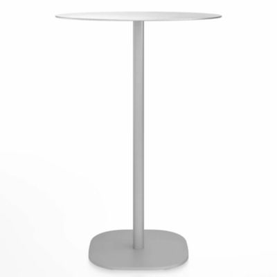 2 Inch Flat Base Bar Table, Round Top