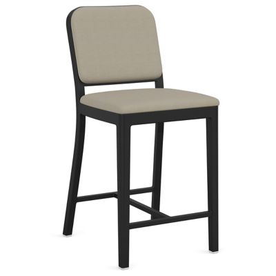 Navy Officer Upholstered Bar/Counter Stool