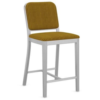 Navy Officer Upholstered Bar/Counter Stool