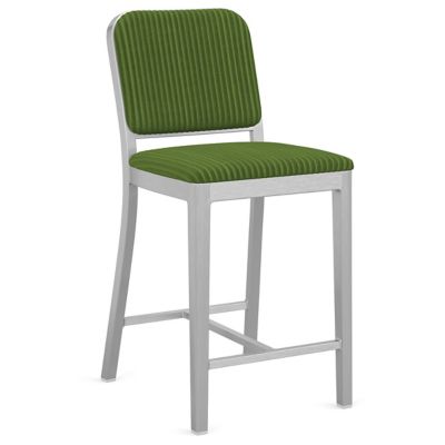 Navy Officer Upholstered Bar/Counter Stool