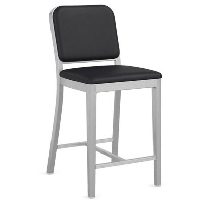 Navy Officer Upholstered Bar/Counter Stool