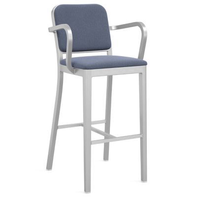 Navy Officer Outdoor Bar / Counter Stool with Arms