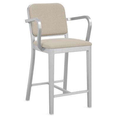 Navy Officer Outdoor Bar / Counter Stool with Arms