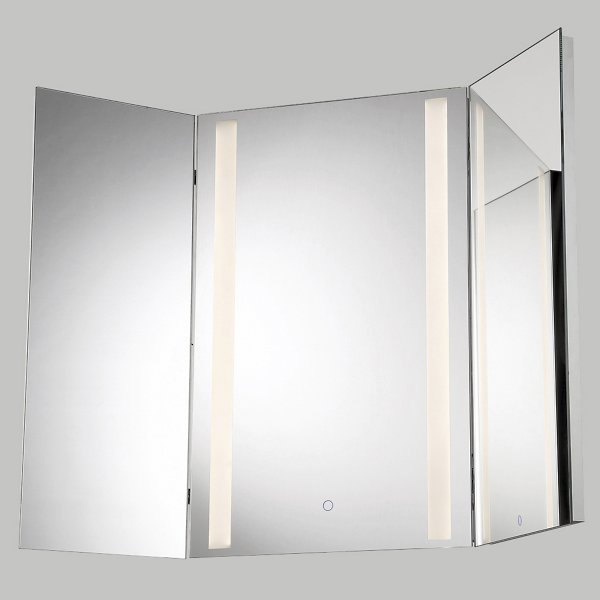 Tri-Fold LED Mirror