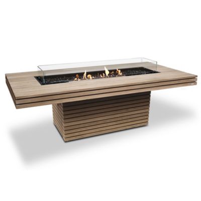 Gin 90 Dining Height Teak Fire Table