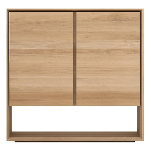 Oak Nordic Sideboard - 2 Open Doors