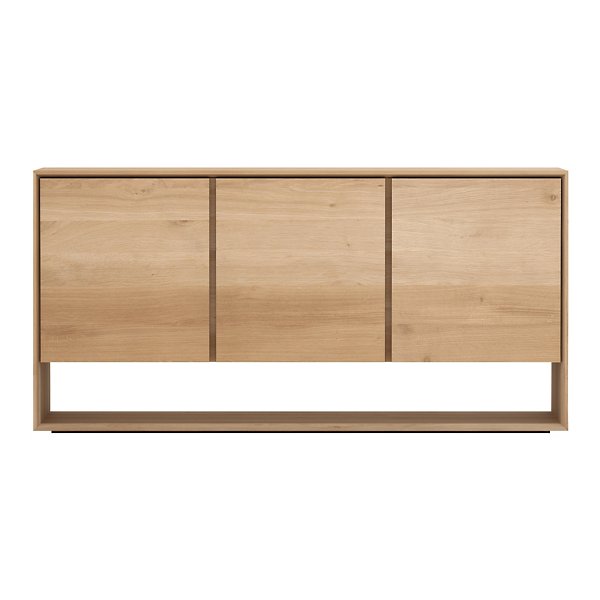 Oak Nordic Sideboard - 3 Open Doors