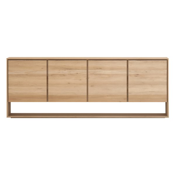 Oak Nordic Sideboard - 4 Opening Doors